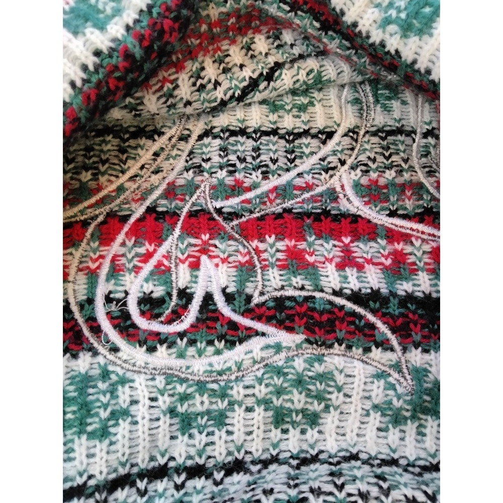 33 Degrees Shark Ugly Christmas Sweater XL 18/20 Fair Isle Green Red Acrylic - Picture 5 of 9